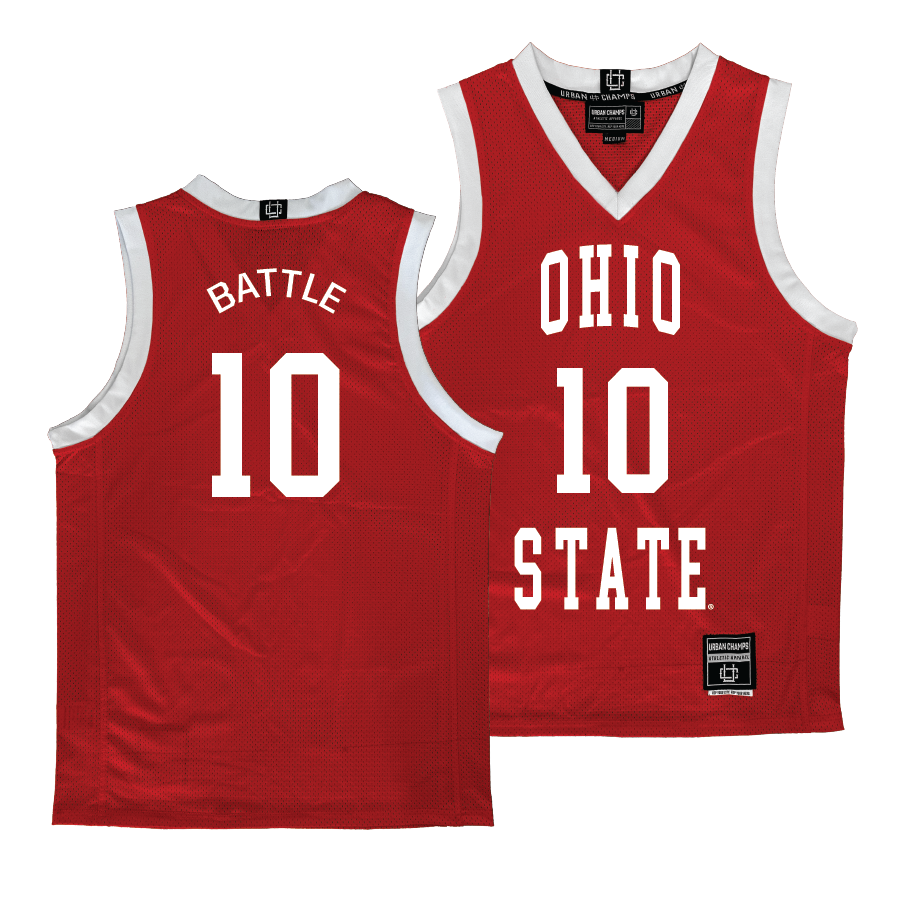 Ohio State Men's Red Basketball Jersey - Jamison Battle | #10