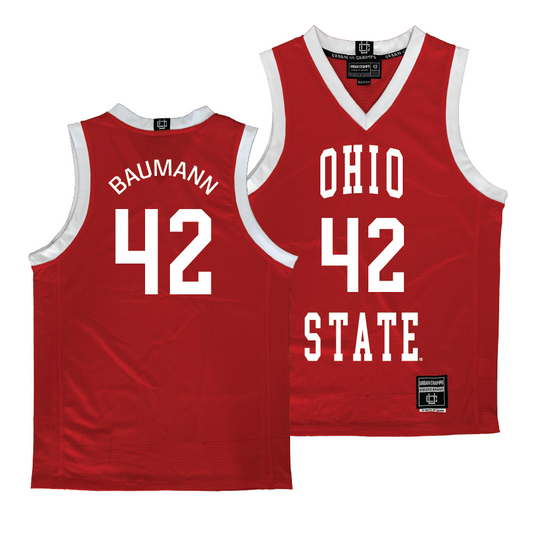 Ohio State Men's Red Basketball Jersey - Colby Baumann | #42