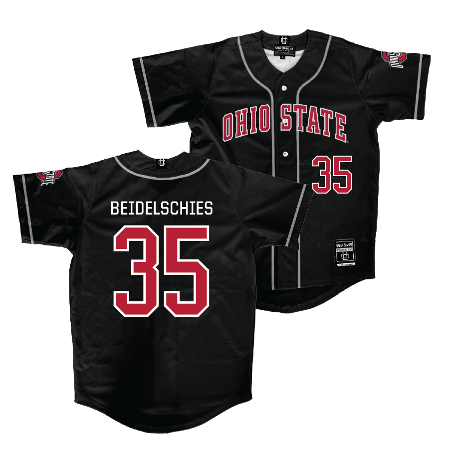 Ohio State Baseball Black Jersey - Landon Beidelschies