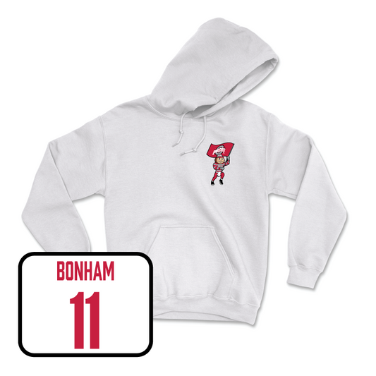 Women's Soccer White Brutus Hoodie  - Jacinda Bonham