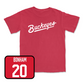 Red Women's Soccer Script Tee  - Jadin Bonham