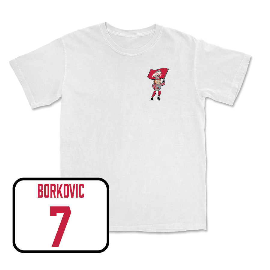 Men's Soccer White Brutus Comfort Colors Tee  - Marko Borkovic