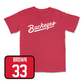 Red Football Script Tee - Devin Brown