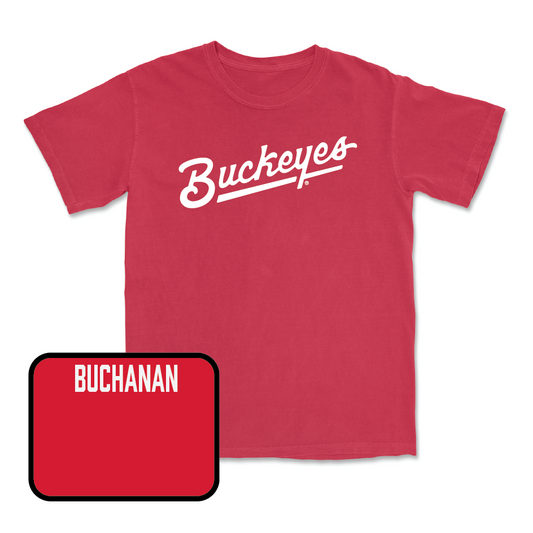 Red Women's Gymnastics Script Tee - Samara Buchanan