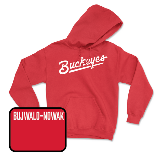 Red Women's Rowing Script Hoodie - Eliana Bujwalo-Nowak