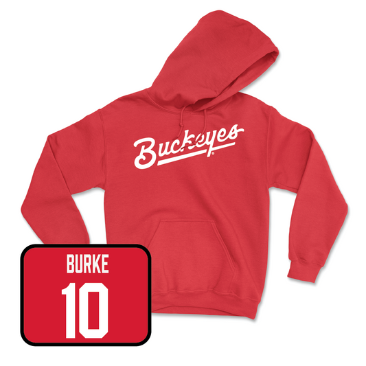 Red Football Script Hoodie - Cayden Saunders