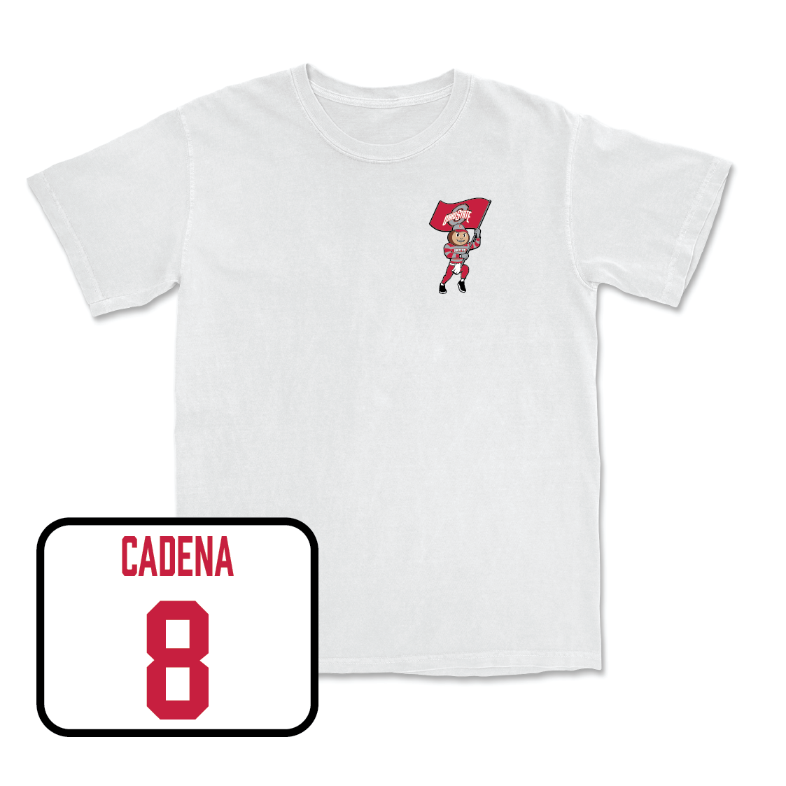 Baseball White Brutus Comfort Colors Tee - Isaac Cadena