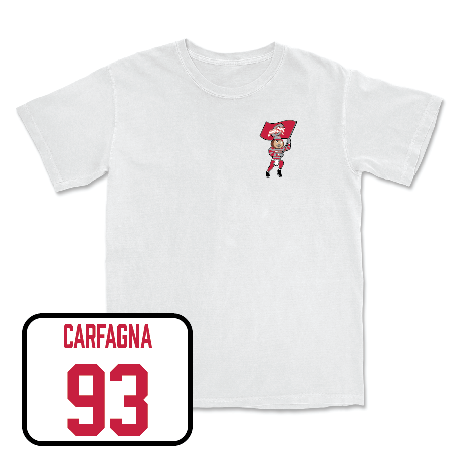 Men's Ice Hockey White Brutus Comfort Colors Tee - Damien Carfagna