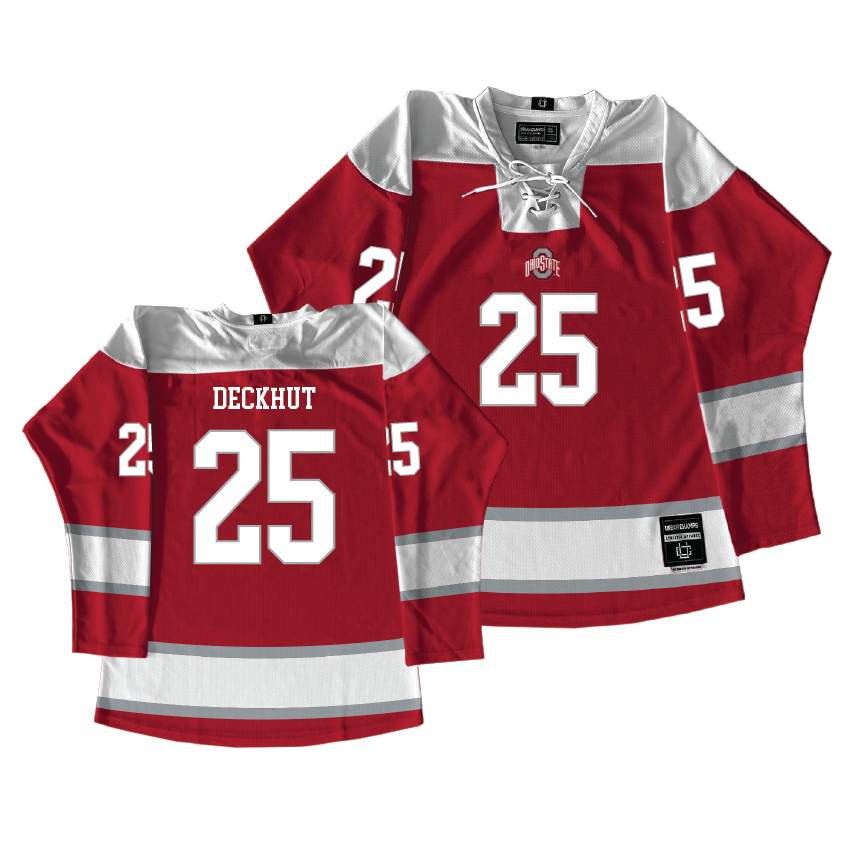 Ohio State Men's Ice Hockey Red Jersey - Sam Deckhut