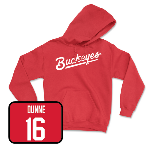 Red Women's Ice Hockey Script Hoodie - Joy Dunne