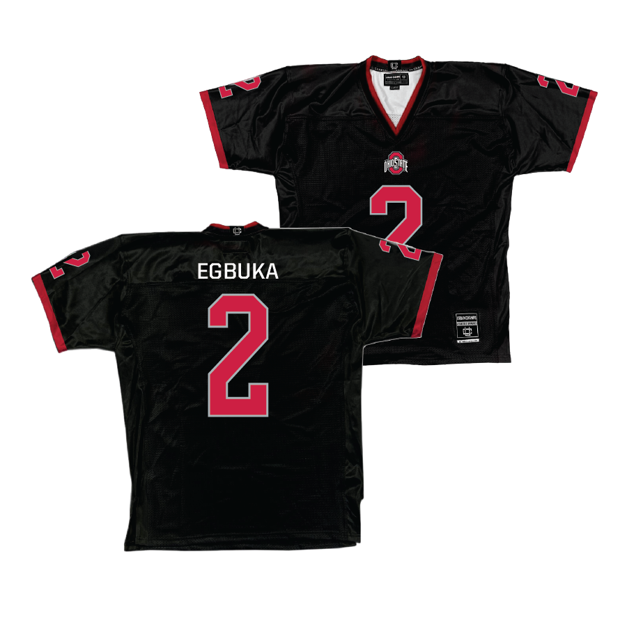 Ohio State Football Black Jersey - Emeka Egbuka