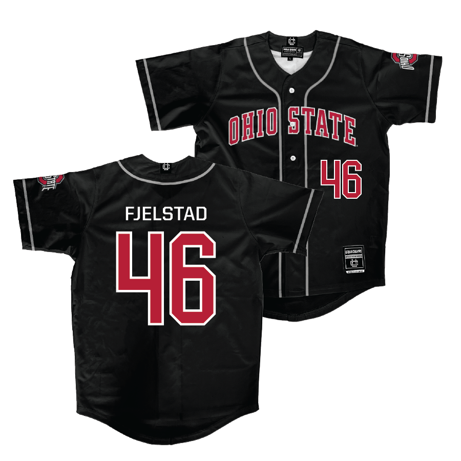 Ohio State Baseball Black Jersey  - Zach Fjelstad