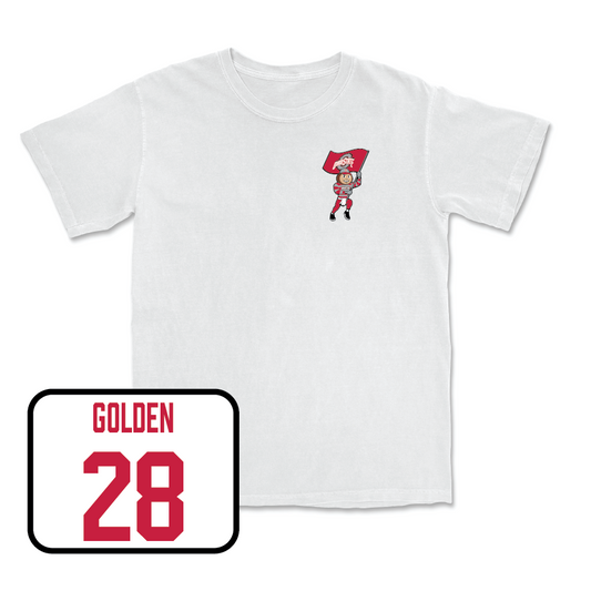 Field Hockey White Brutus Comfort Colors Tee  - Sienna Golden