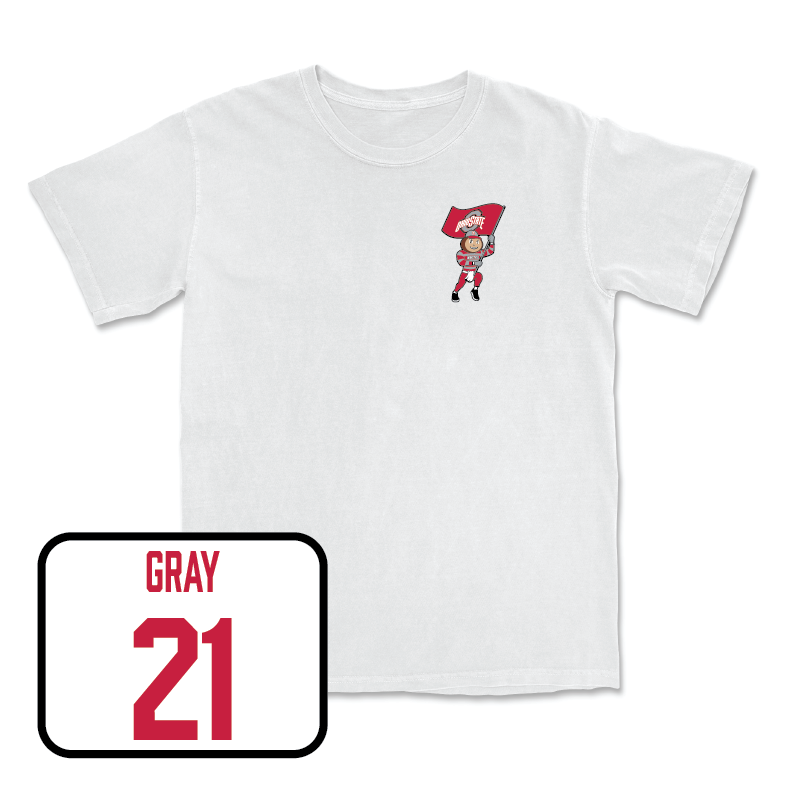 Women's Basketball White Brutus Comfort Colors Tee  - Chance Gray