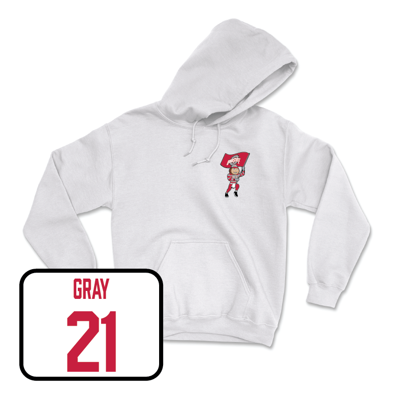 Women's Basketball White Brutus Hoodie  - Chance Gray