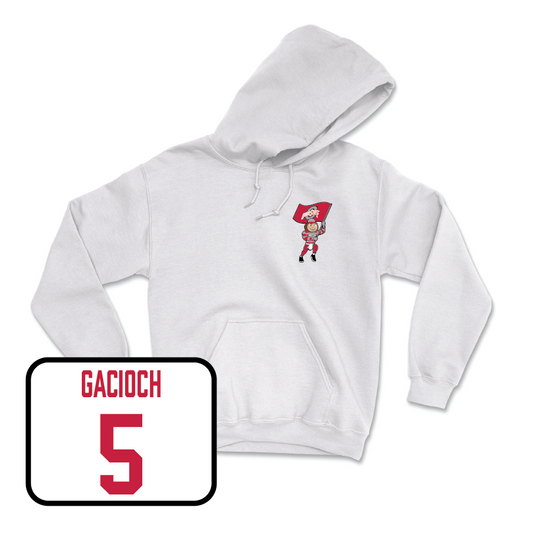 Women's Soccer White Brutus Hoodie - Mirann Gacioch