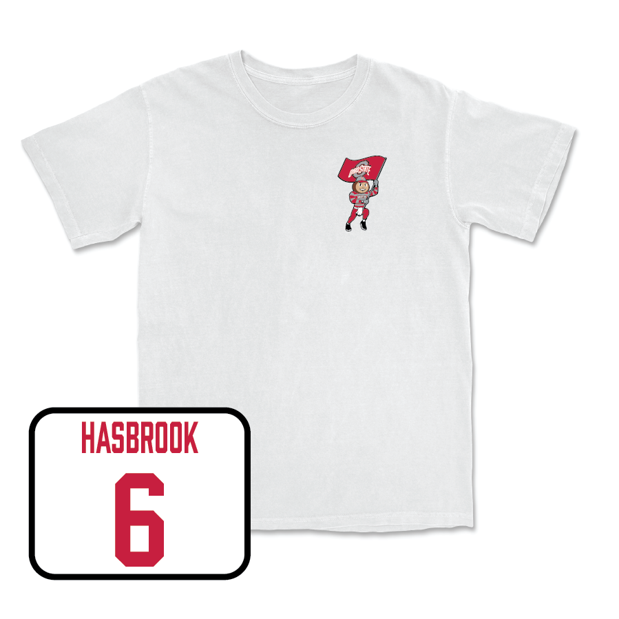 Women's Volleyball White Brutus Comfort Colors Tee  - Olivia Hasbrook