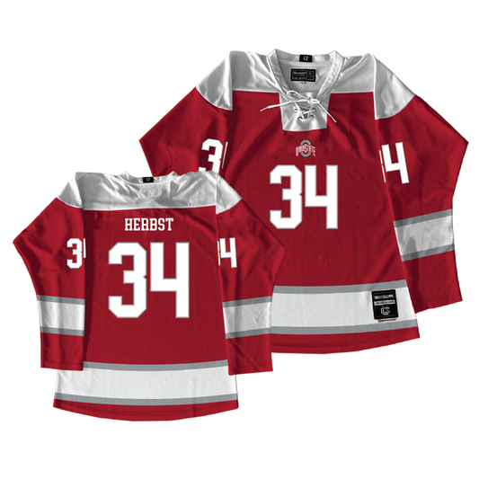 Ohio State Men's Ice Hockey Red Jersey - Reilly Herbst | #34
