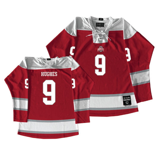 Ohio State Men's Ice Hockey Red Jersey - Riley Hughes | #9