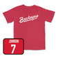 Red Men's Ice Hockey Script Tee - Brent Johnson