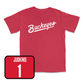 Red Football Script Tee  - Quinshon Judkins