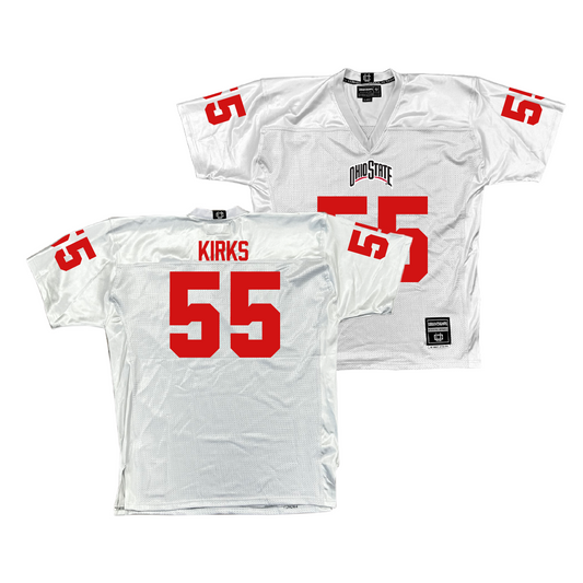 Ohio State Football White Jersey - Dom Kirks | #55