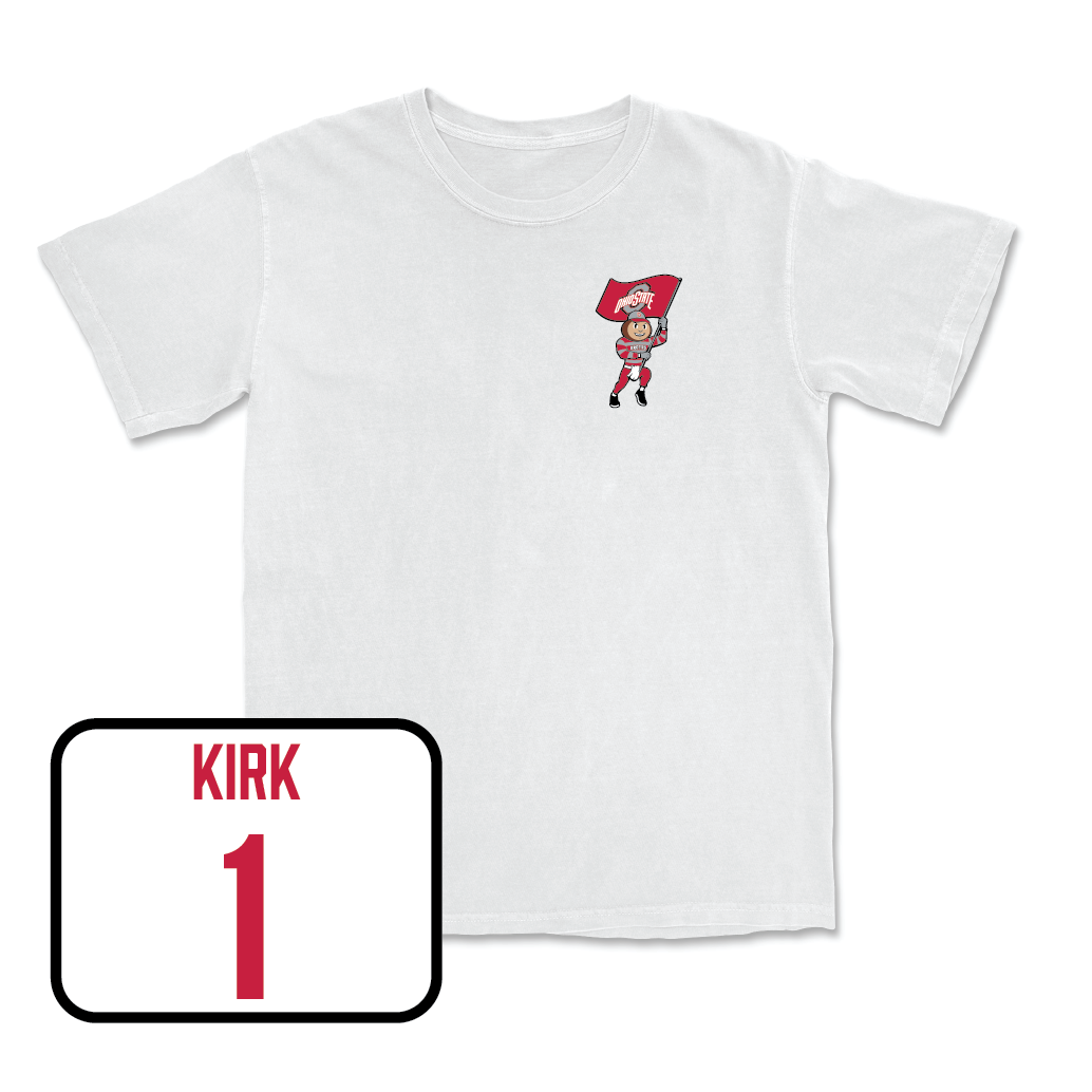 Women's Ice Hockey White Brutus Comfort Colors Tee - Raygan Kirk