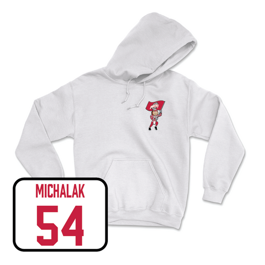 Baseball White Brutus Hoodie  - Jake Michalak