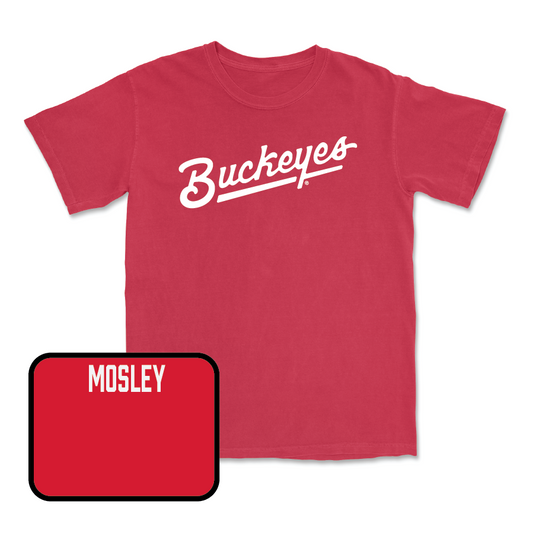 Red Track & Field Script Tee   - Aniya Mosley