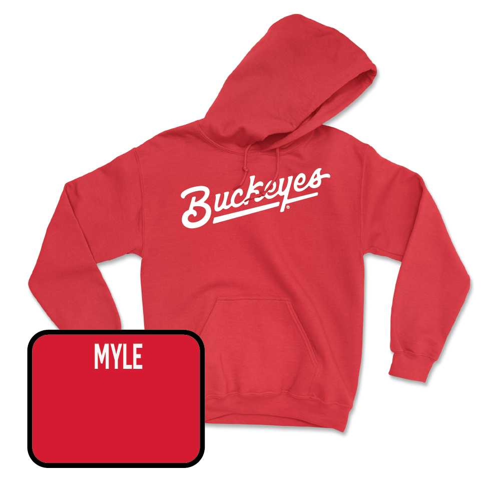 Red Track & Field Script Hoodie - Zamesha Myle