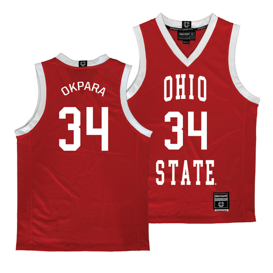 Ohio State Men's Red Basketball Jersey - Felix Okpara | #34