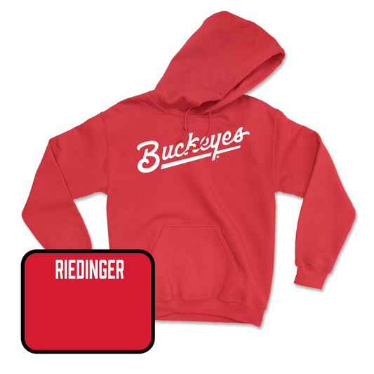 Red Track & Field Script Hoodie Youth Small / Adam Riedinger