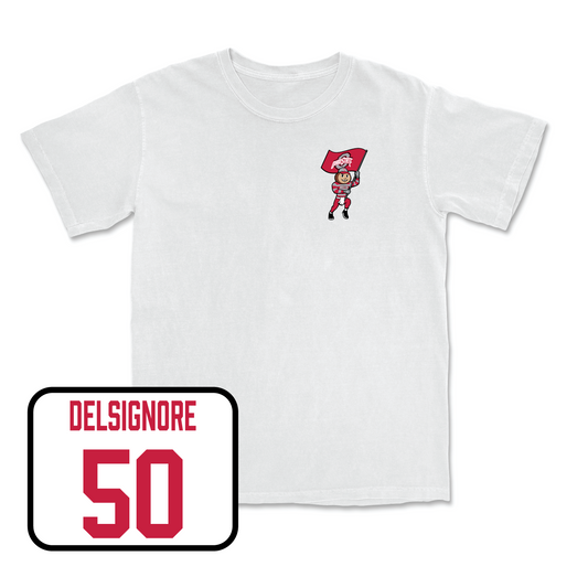 White Football Brutus Comfort Colors Tee Youth Small / Alec DelSignore | #50