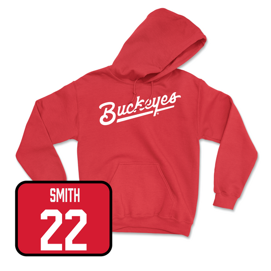 Red Softball Script Hoodie Youth Small / Allison Smith | #22