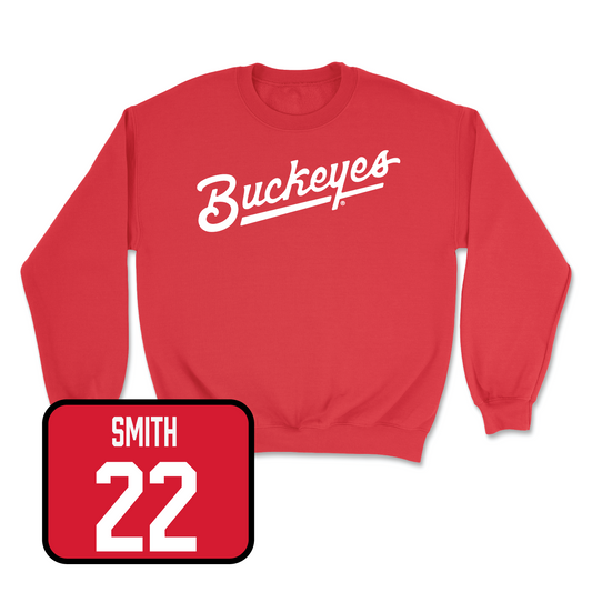 Red Softball Script Crew Youth Small / Allison Smith | #22