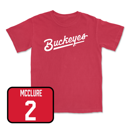 Red Women's Volleyball Script Tee Youth Small / Anna McClure | #2