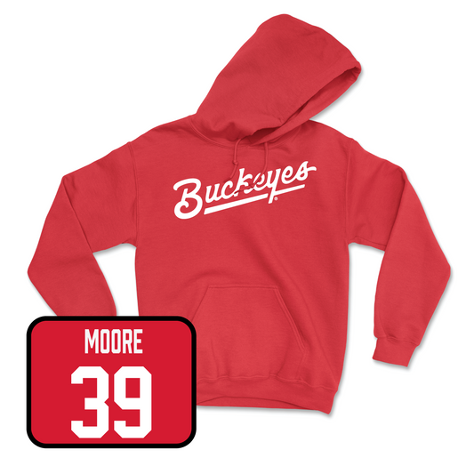 Red Football Script Hoodie - Bennett Christian