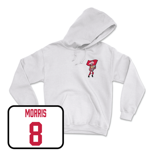 White Women's Volleyball Brutus Hoodie Youth Small / Anna Morris | #8