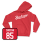 Red Football Script Hoodie Youth Small / Bennett Christian | #85