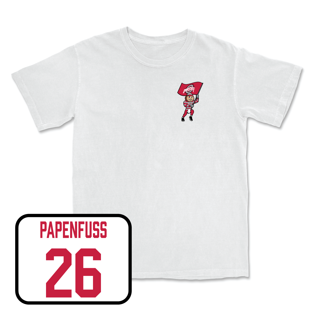 White Women's Lacrosse Brutus Comfort Colors Tee Youth Small / Brooke Papenfuss | #26