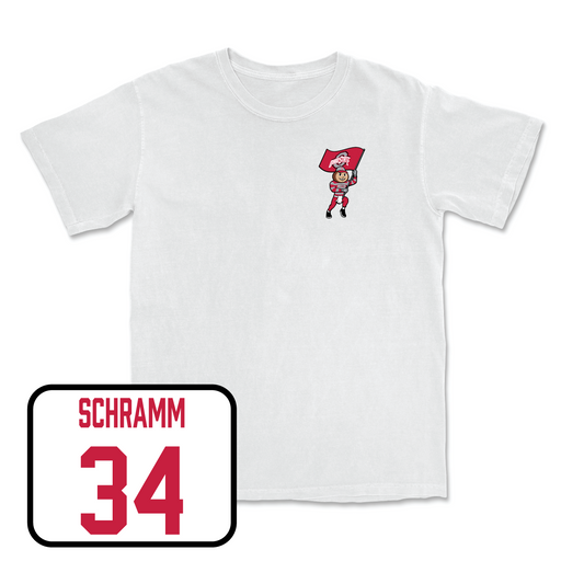 White Football Brutus Comfort Colors Tee Youth Small / Brennen Schramm | #34