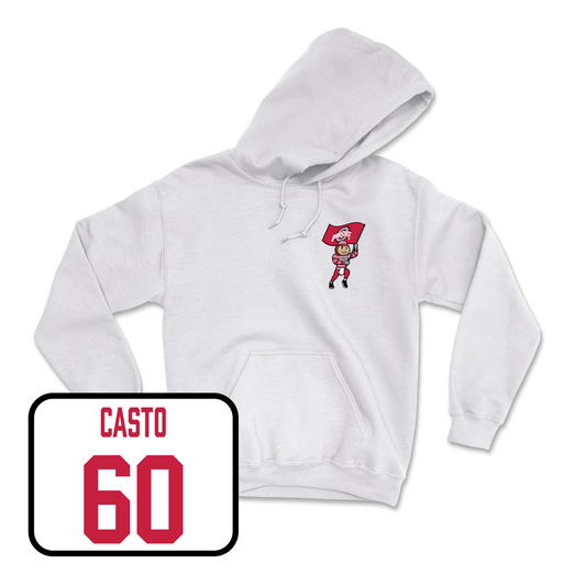 White Football Brutus Hoodie 2 Youth Small / Cade Casto | #60