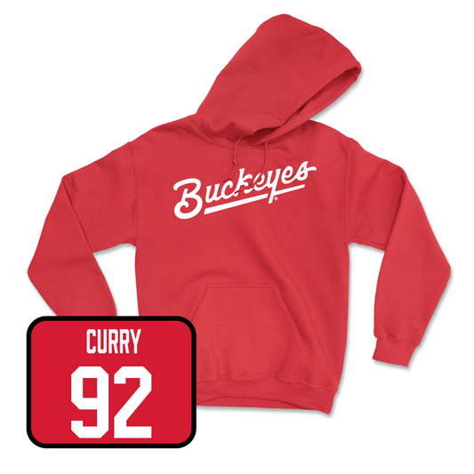 Red Football Script Hoodie 2 Youth Small / Caden Curry | #92