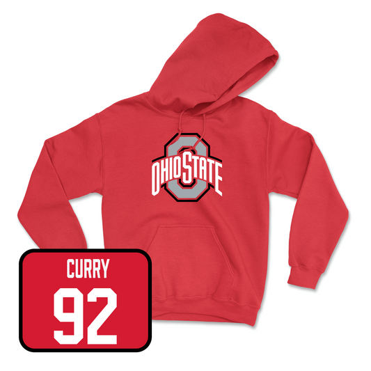 Red Football Team Hoodie 2 Youth Small / Caden Curry | #92
