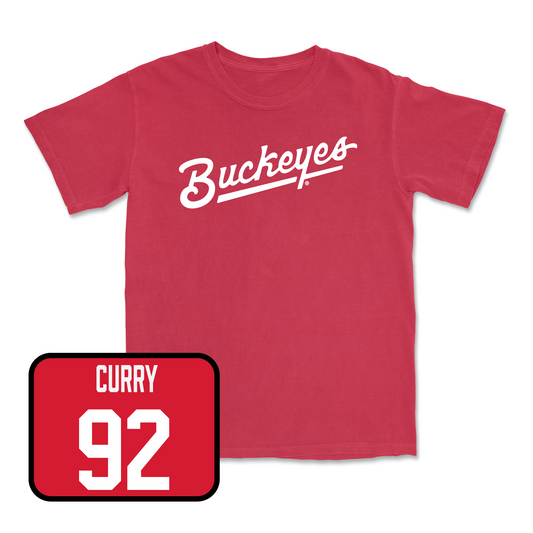 Red Football Script Tee 2 Youth Small / Caden Curry | #92