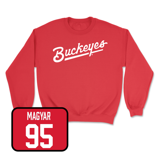 Red Football Script Crew 2 Youth Small / Casey Magyar | #95