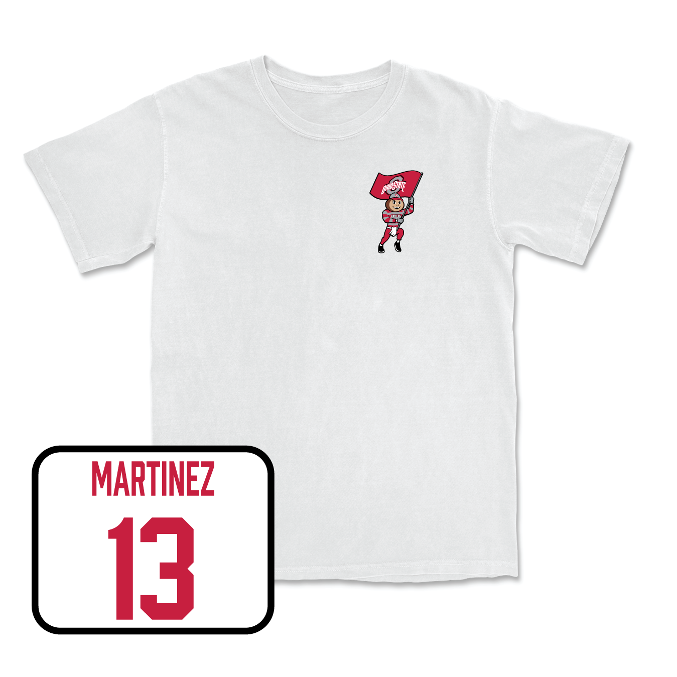 White Football Brutus Comfort Colors Tee 2 Youth Small / Cameron Martinez | #13