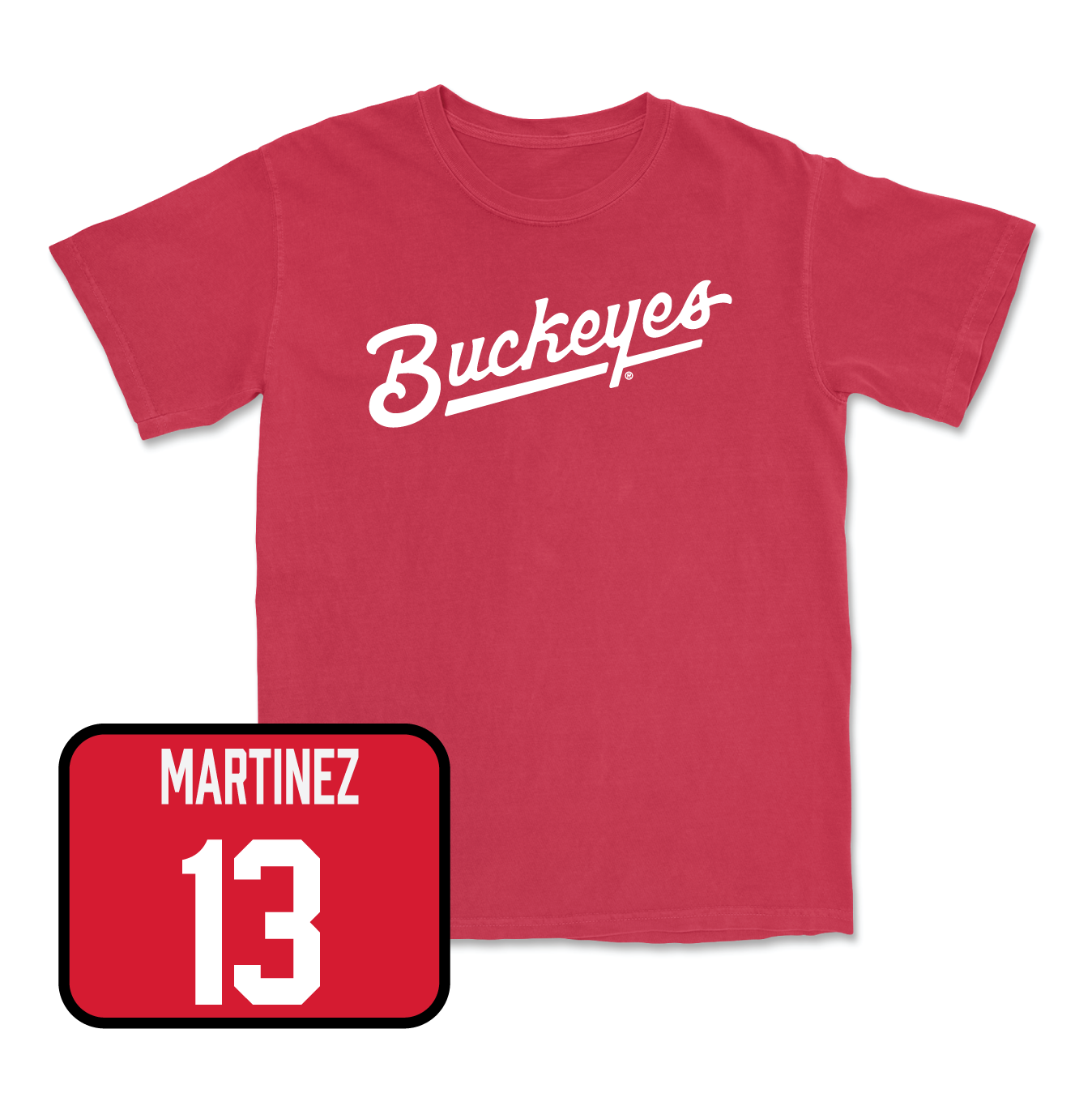 Red Football Script Tee 2 Youth Small / Cameron Martinez | #13