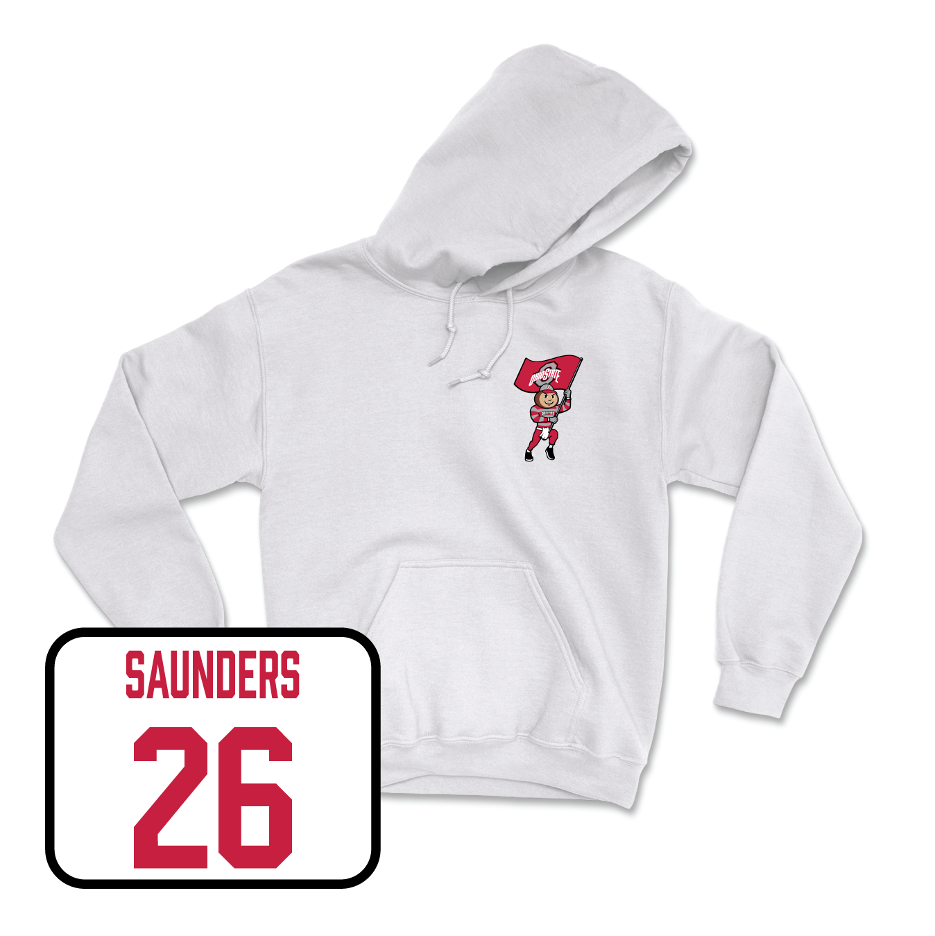 White Football Brutus Hoodie 3 Youth Small / Cayden Saunders | #26