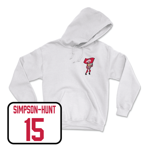 White Football Brutus Hoodie 2 Youth Small / Calvin Simpson-Hunt | #15